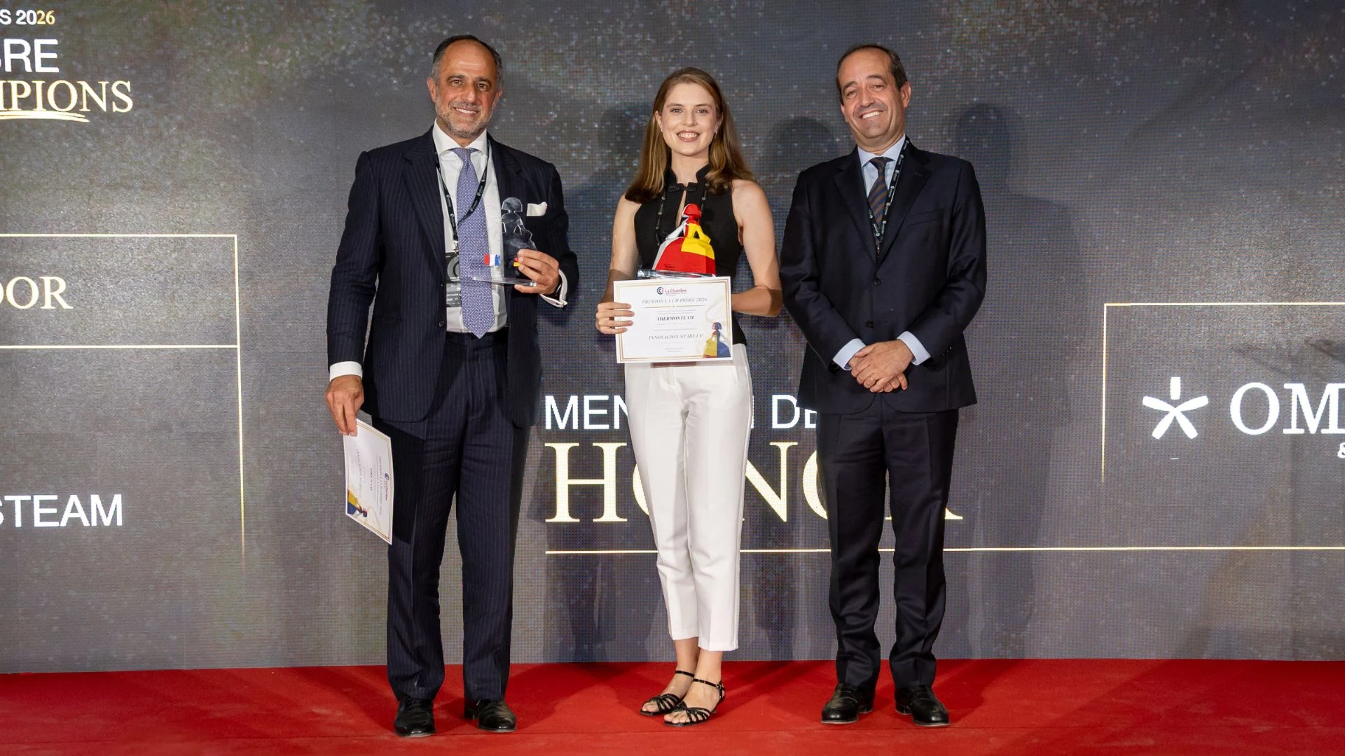 ThermoSteam receiving the Prix La Chambre 2026 Startup Award